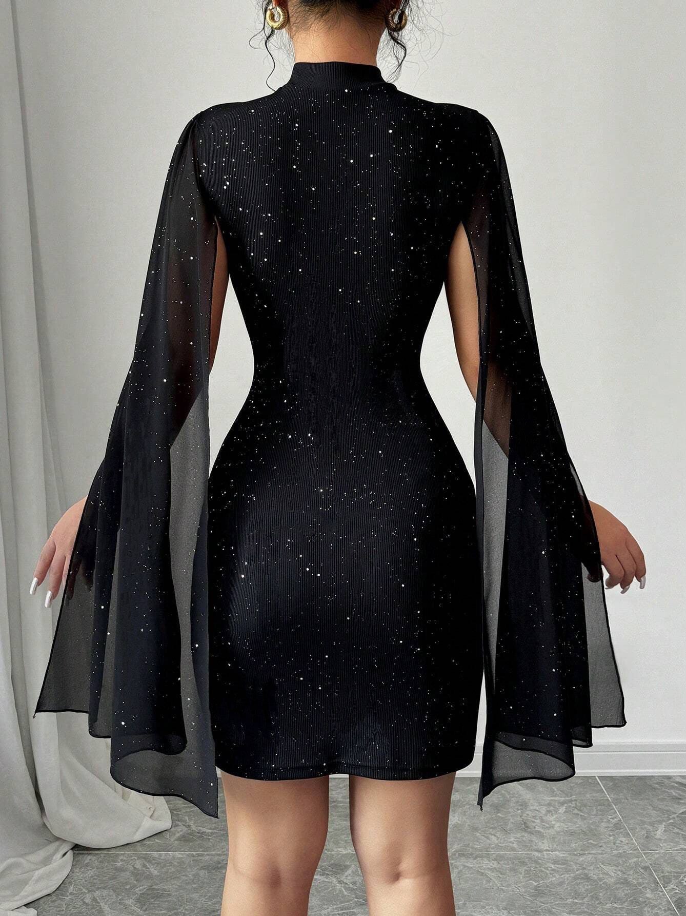 Black Starlet Sequin Dress