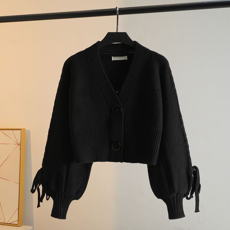 Elegant Ribbed Knit Cardigan