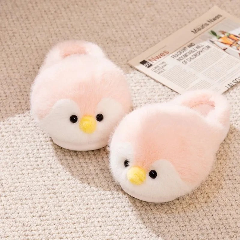 Adorable Penguin Plush Slippers!
