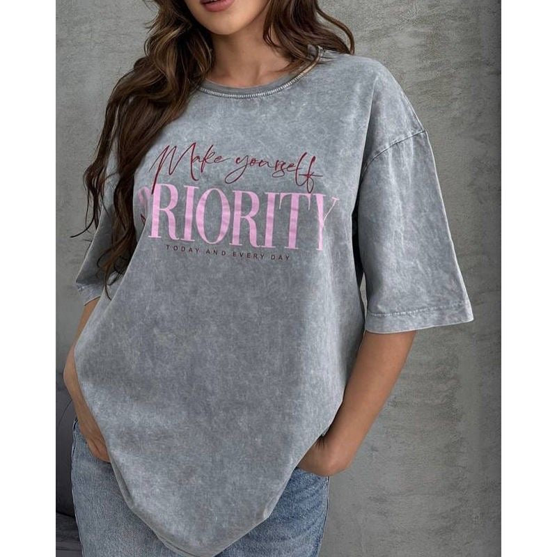 "PRIORITY" Motivational T-Shirt