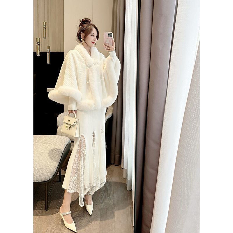 Luxe Faux Fur-Trimmed Coat