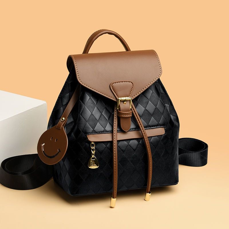 Diamond-Quilted Elegance Backpack