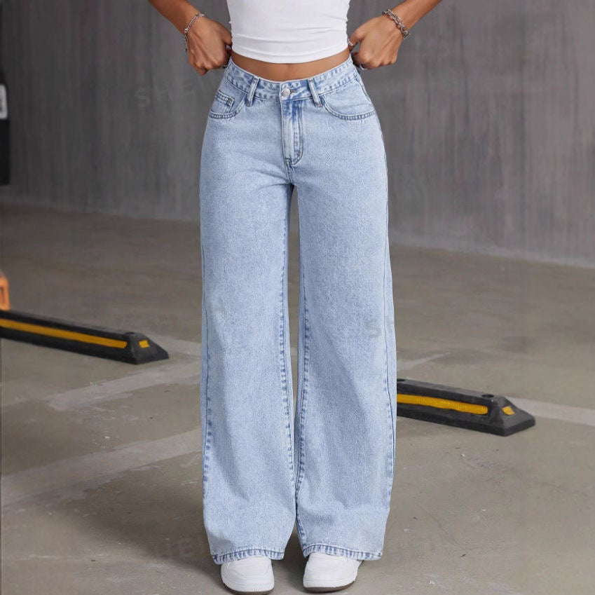 Sweetheart Bow High-Waist Wide-Leg Jeans 🦋