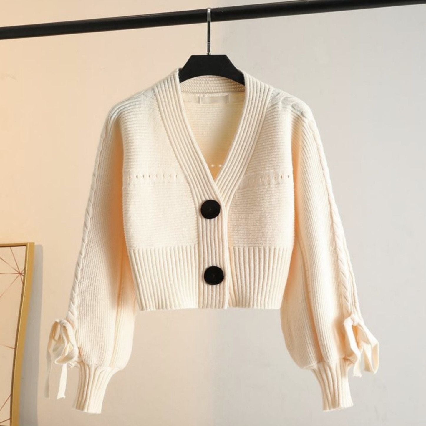Elegant Ribbed Knit Cardigan