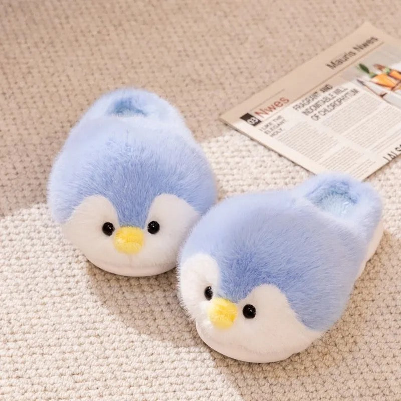 Adorable Penguin Plush Slippers!