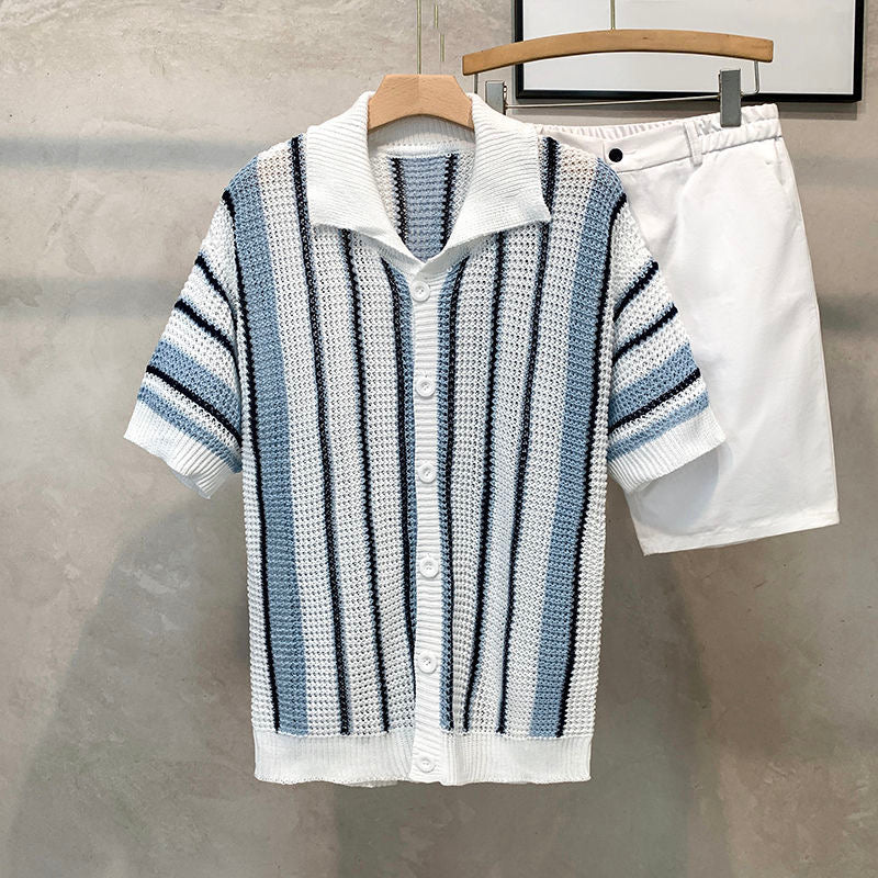 Coastal Breeze Stripe Shirt – Effortless Summer Knit