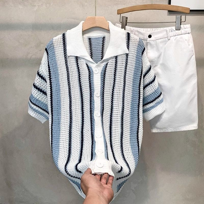 Coastal Breeze Stripe Shirt – Effortless Summer Knit