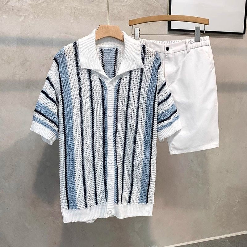 Coastal Breeze Stripe Shirt – Effortless Summer Knit