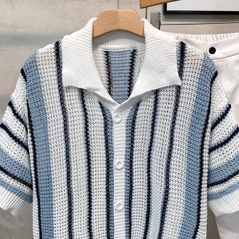 Coastal Breeze Stripe Shirt – Effortless Summer Knit