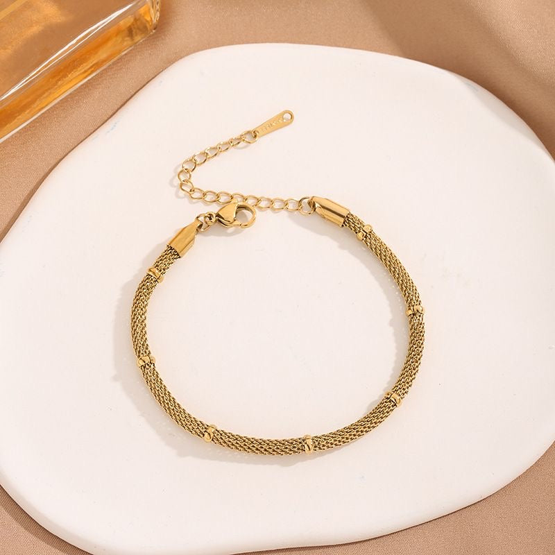 Delicate Gold-Tone Chain Jewelry Set