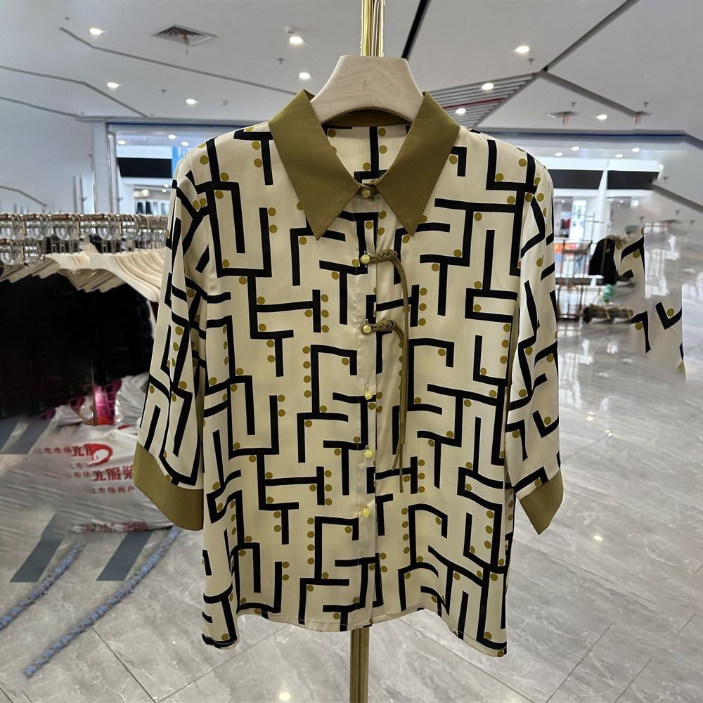 ✨ Maze-Inspired Silk Blouse ✨
