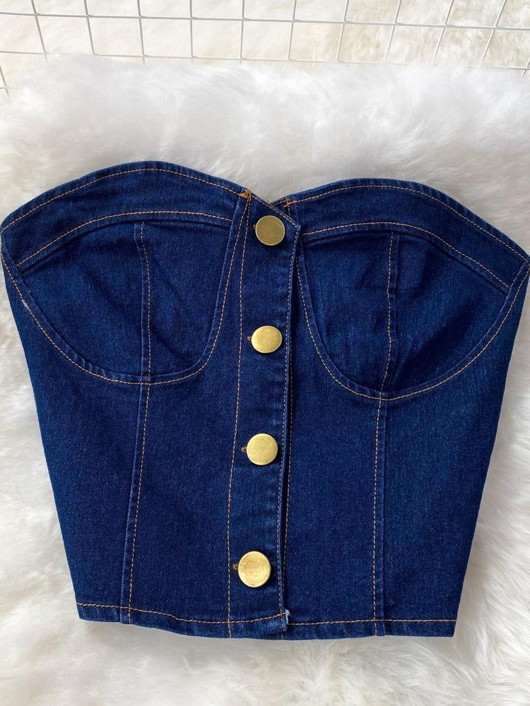 Denim Dream Two-Piece Set – Edgy & Feminine Cowgirl Chic