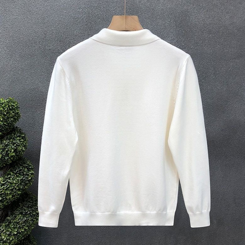 Striped Knit Zip-Up