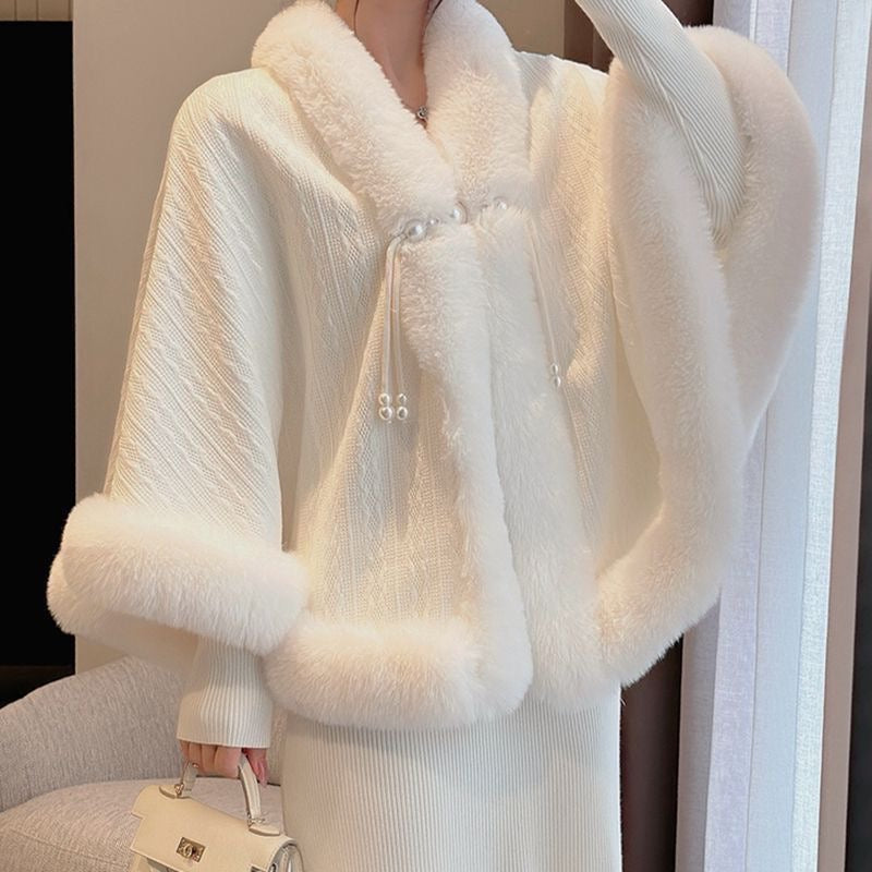 Luxe Faux Fur-Trimmed Coat