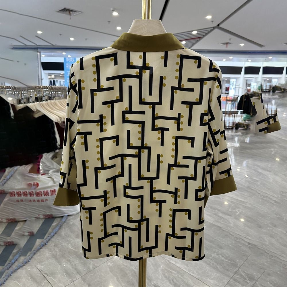 ✨ Maze-Inspired Silk Blouse ✨