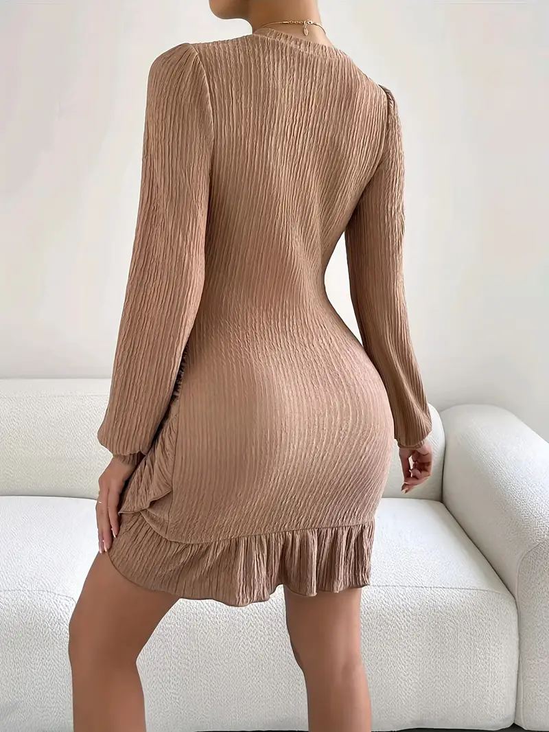 Timeless Elegance: Black & Taupe Textured Dresses