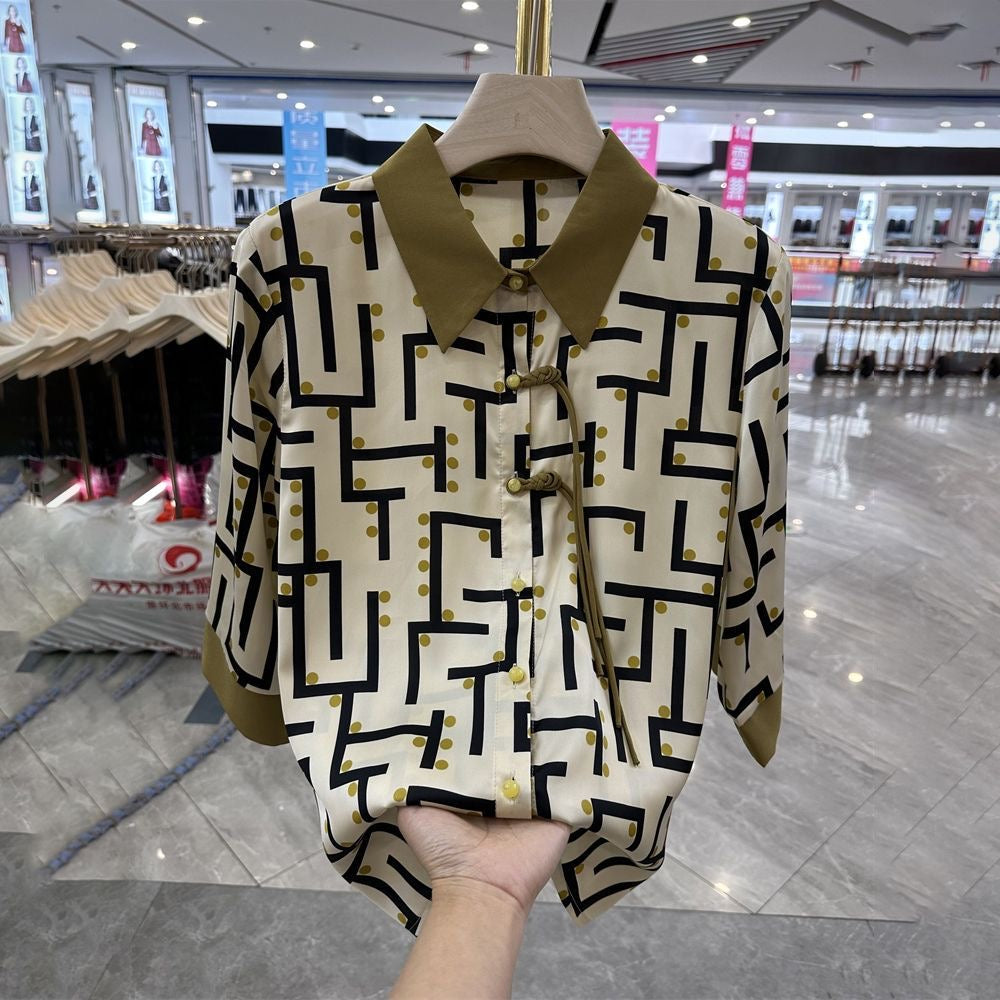 ✨ Maze-Inspired Silk Blouse ✨