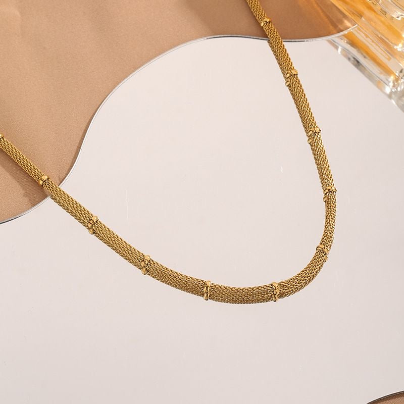 Delicate Gold-Tone Chain Jewelry Set