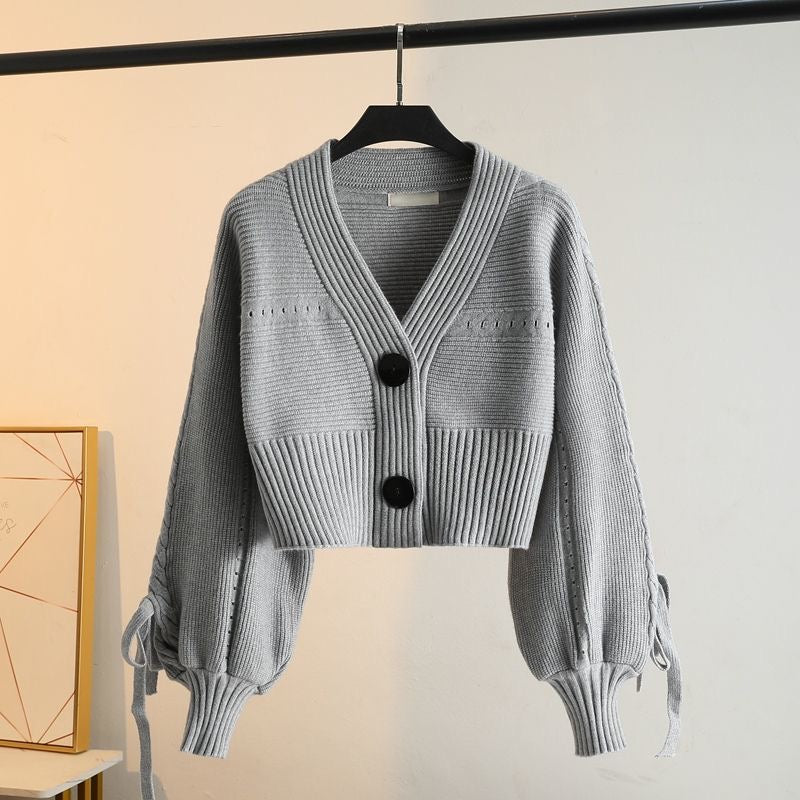 Elegant Ribbed Knit Cardigan