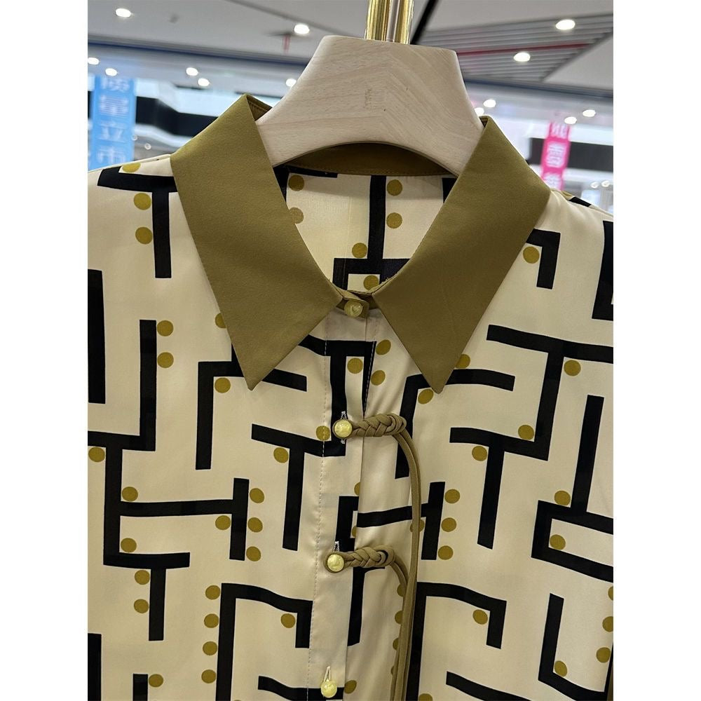 ✨ Maze-Inspired Silk Blouse ✨