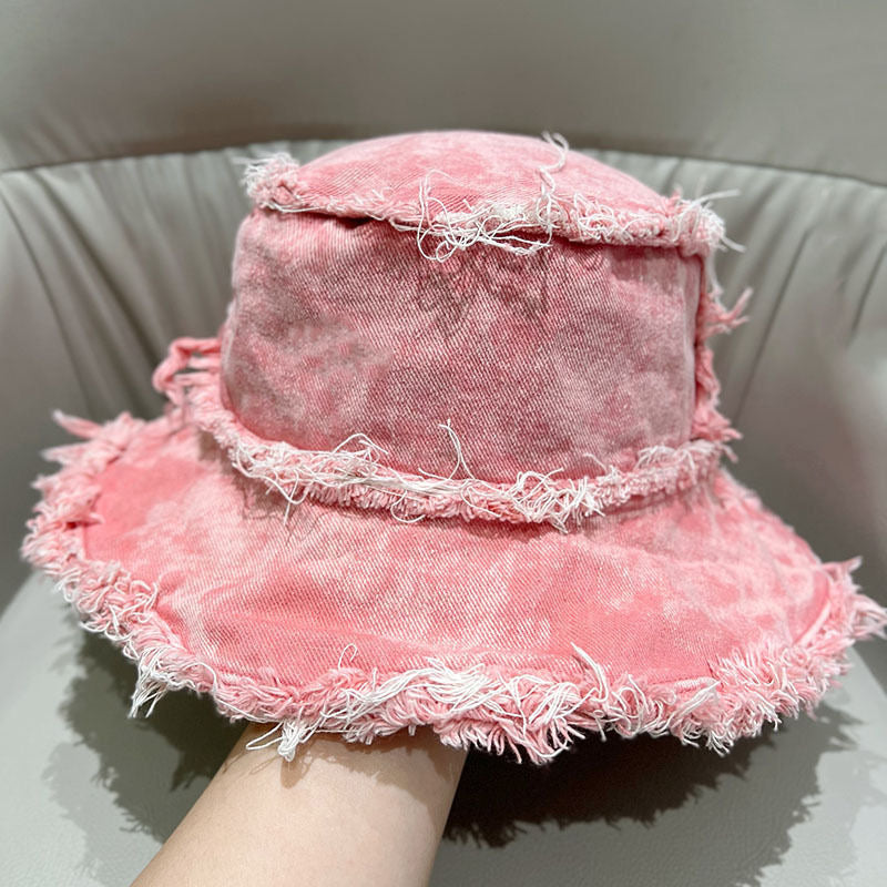 Vintage Edge Distressed Denim Bucket Hat