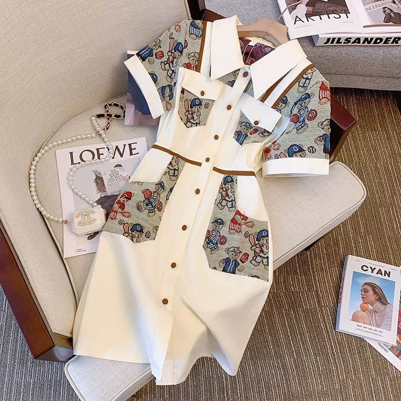 Whimsical Charm Shirt Dress – Playful Elegance Redefined