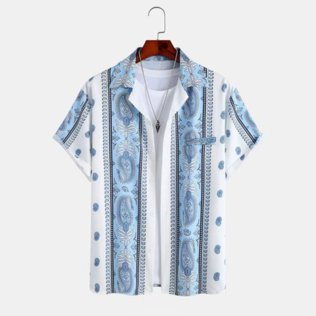 🌴 Men’s Paisley Print Short-Sleeve Shirt🌴