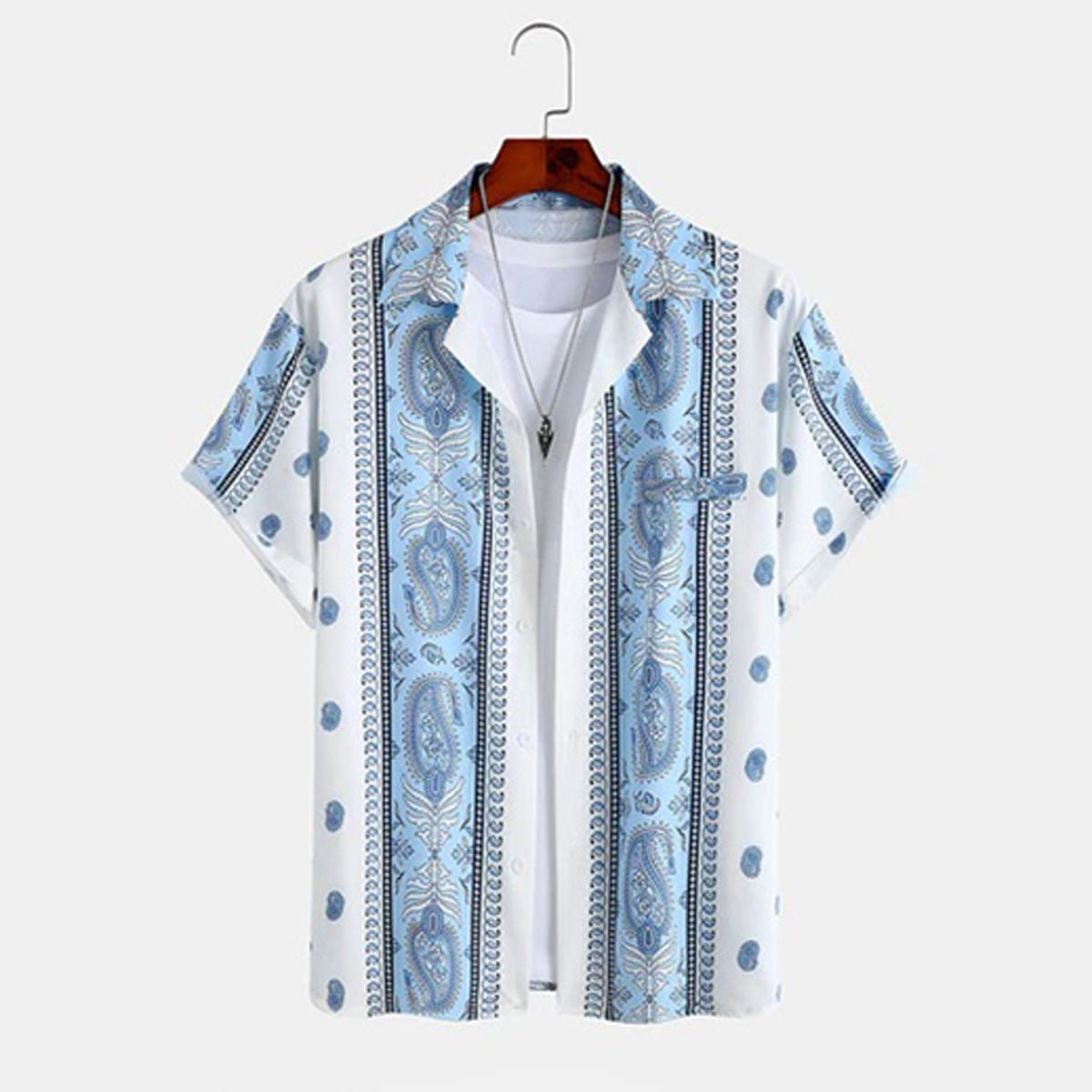 🌴 Men’s Paisley Print Short-Sleeve Shirt🌴