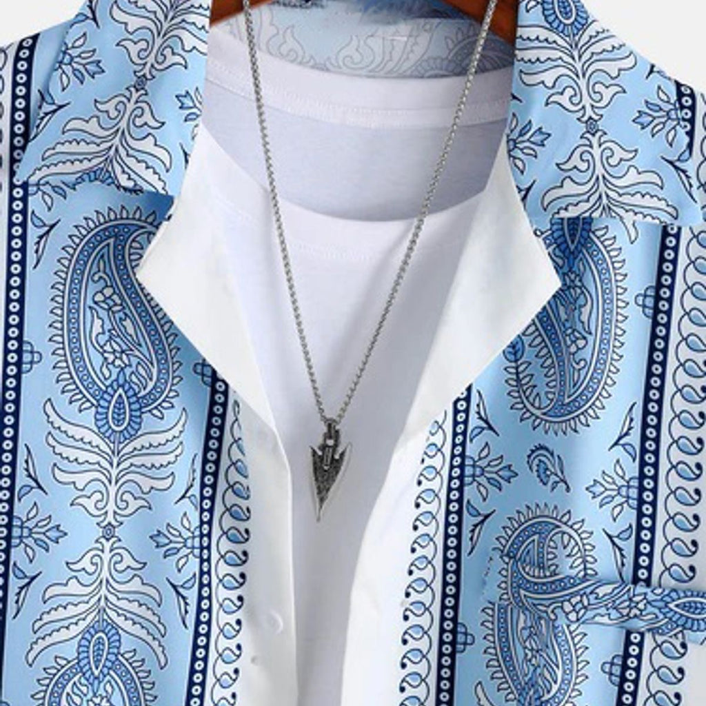 🌴 Men’s Paisley Print Short-Sleeve Shirt🌴