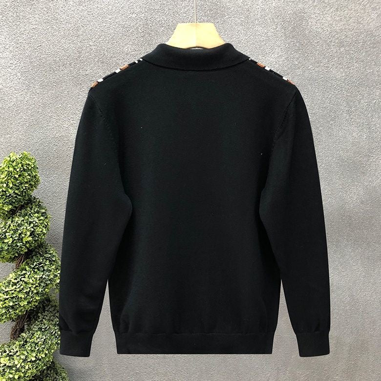 Striped Knit Zip-Up