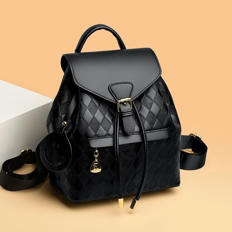 Diamond-Quilted Elegance Backpack